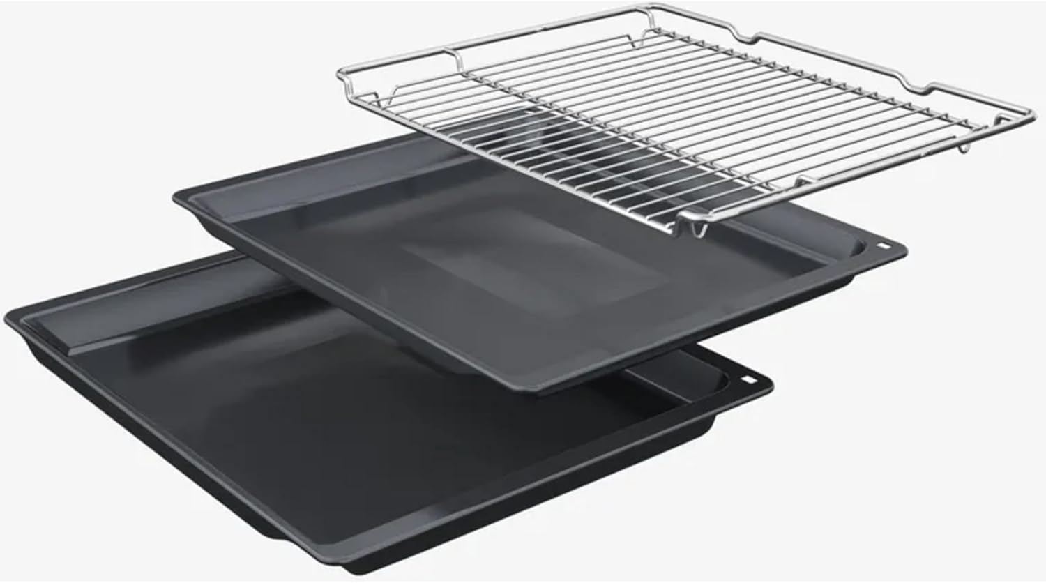 Siemens HR578GFS7F, iQ500 Smarter Einbau-Backofen mit Dampfunterstützung, 60 x 60 cm, Pyrolyse Selbstreinigung, Air Fry, Backautomatik, 3D Heißluft, Inklusive Bratenthermometer und Teleskopauszug