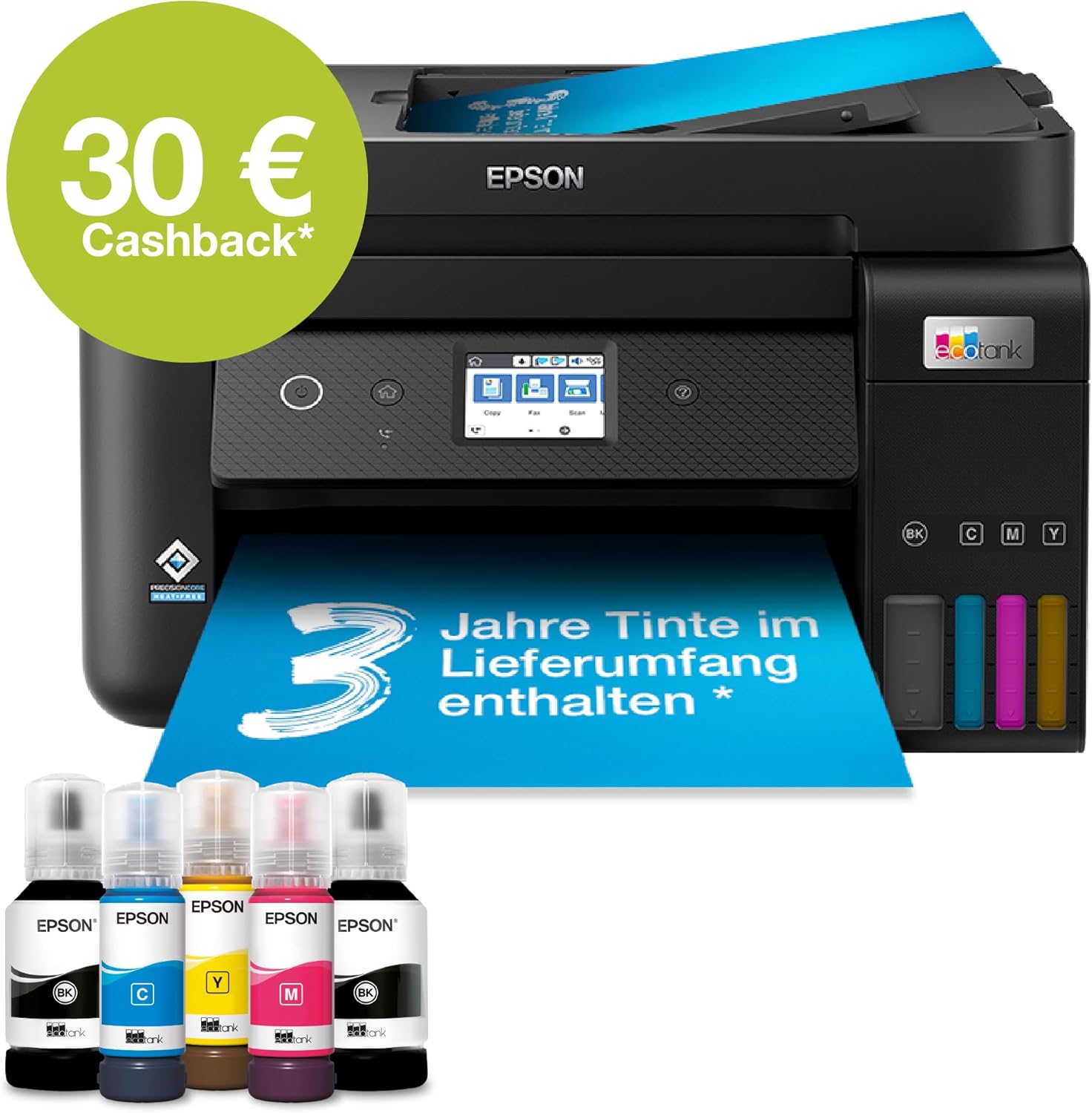 EcoTank ET-4850 A4-Multifunktions-Wi-Fi-Tintentankdrucker, mit einem im Lieferumfang enthaltenen Vorrat an Tinten bis zu 3 Jahren