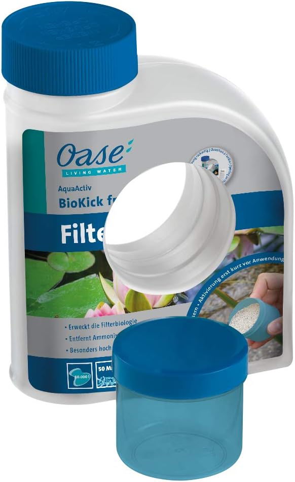 OASE 50499 Druckfilter BioPress Set 4000, Teichfilter Filterset zur effektiven und raschen Algenbekäpfung, Komplettset inkl Filterpumpe und UVC Klärer