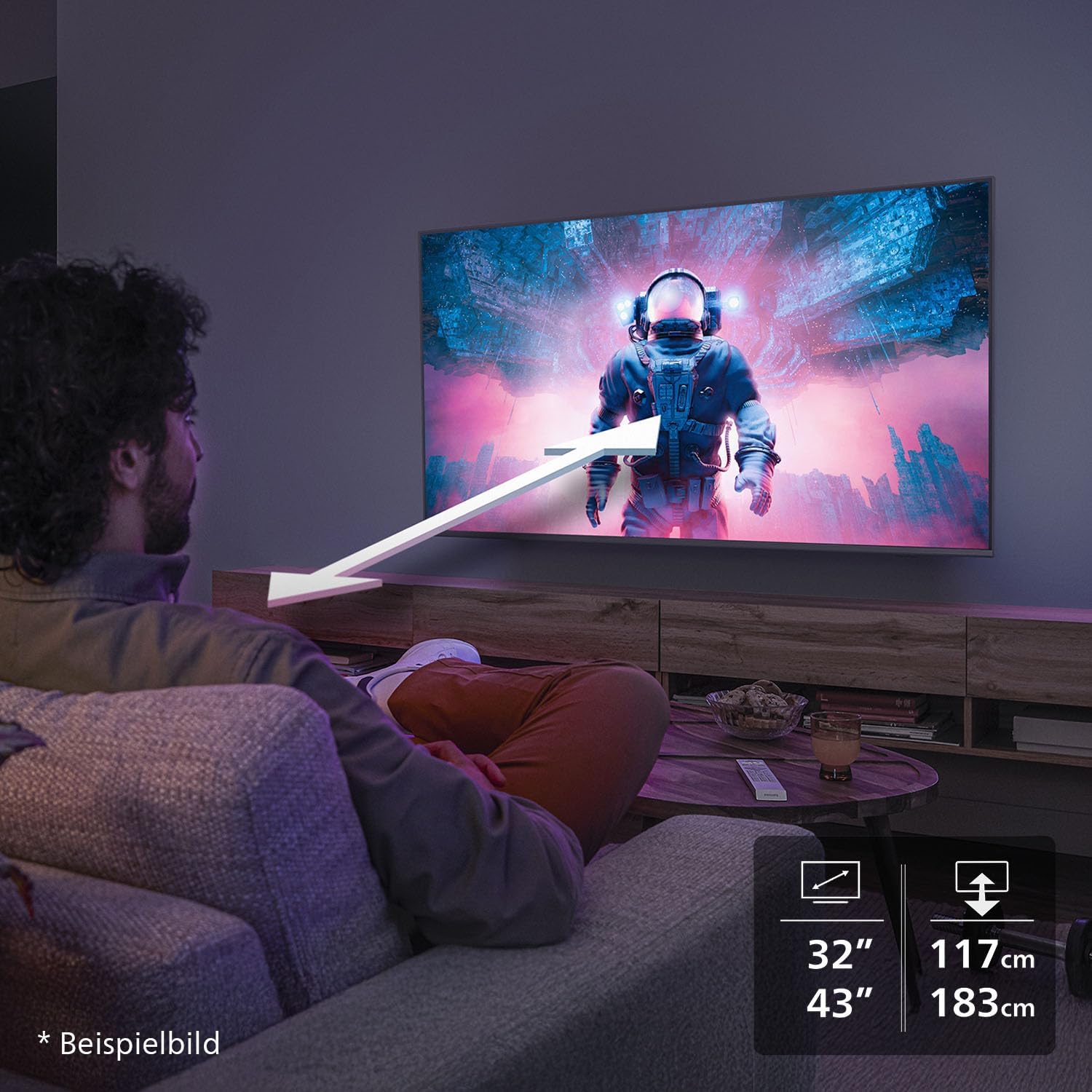 Philips 43PFS5500 FHD LED TV - 43 Zoll Display mit Pixel Plus, Kompaktem Design und Dolby Audio Mit Vocal Boost
