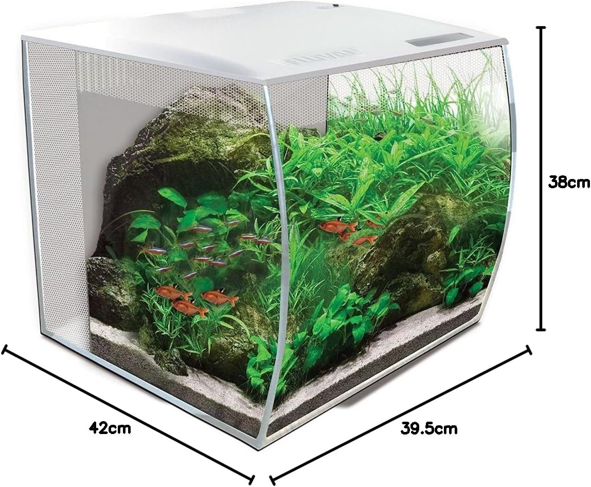 Fluval Flex Aquarium 123L, Süßwasser Aquarium, schwarz