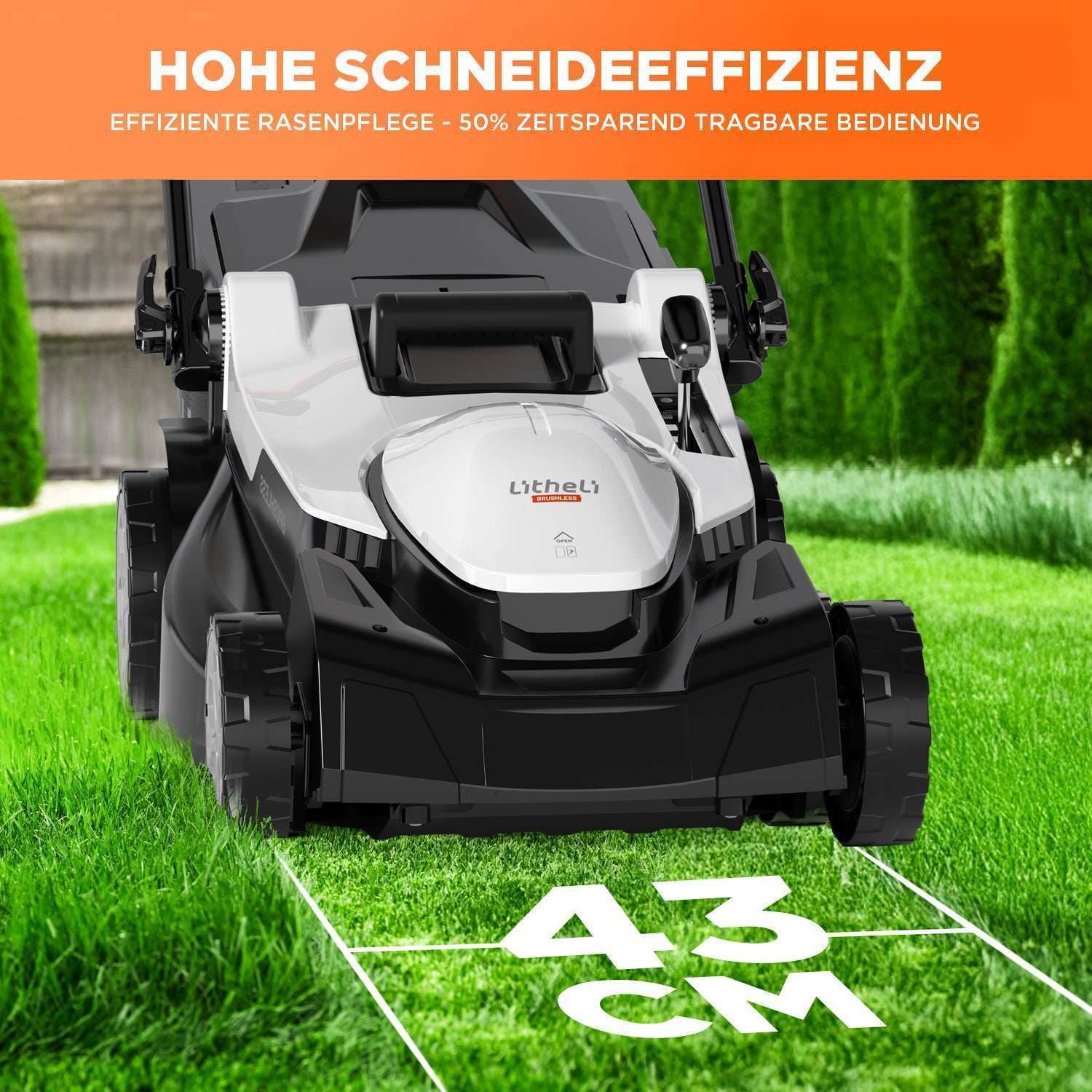 2025 U20 43 cm Borstelloze Grasmaaier (Zonder accu)