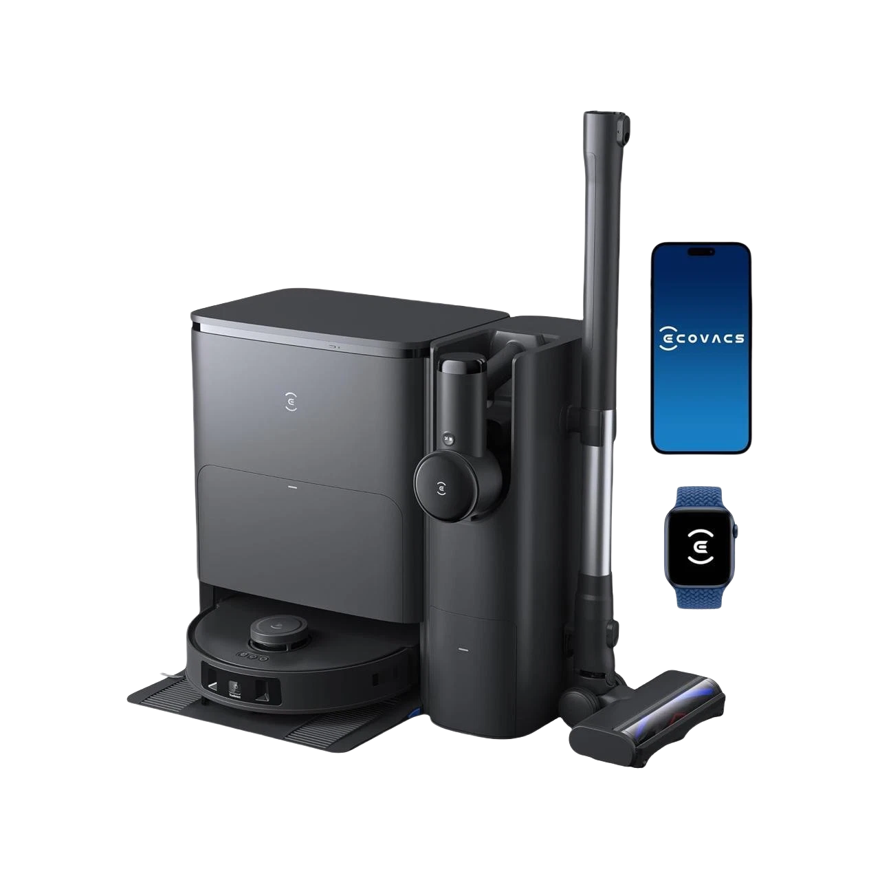 ECOVACS Robotics - T30S COMBO COMPLETE Robotstofzuiger en dweil plus draadloze handstofzuiger
