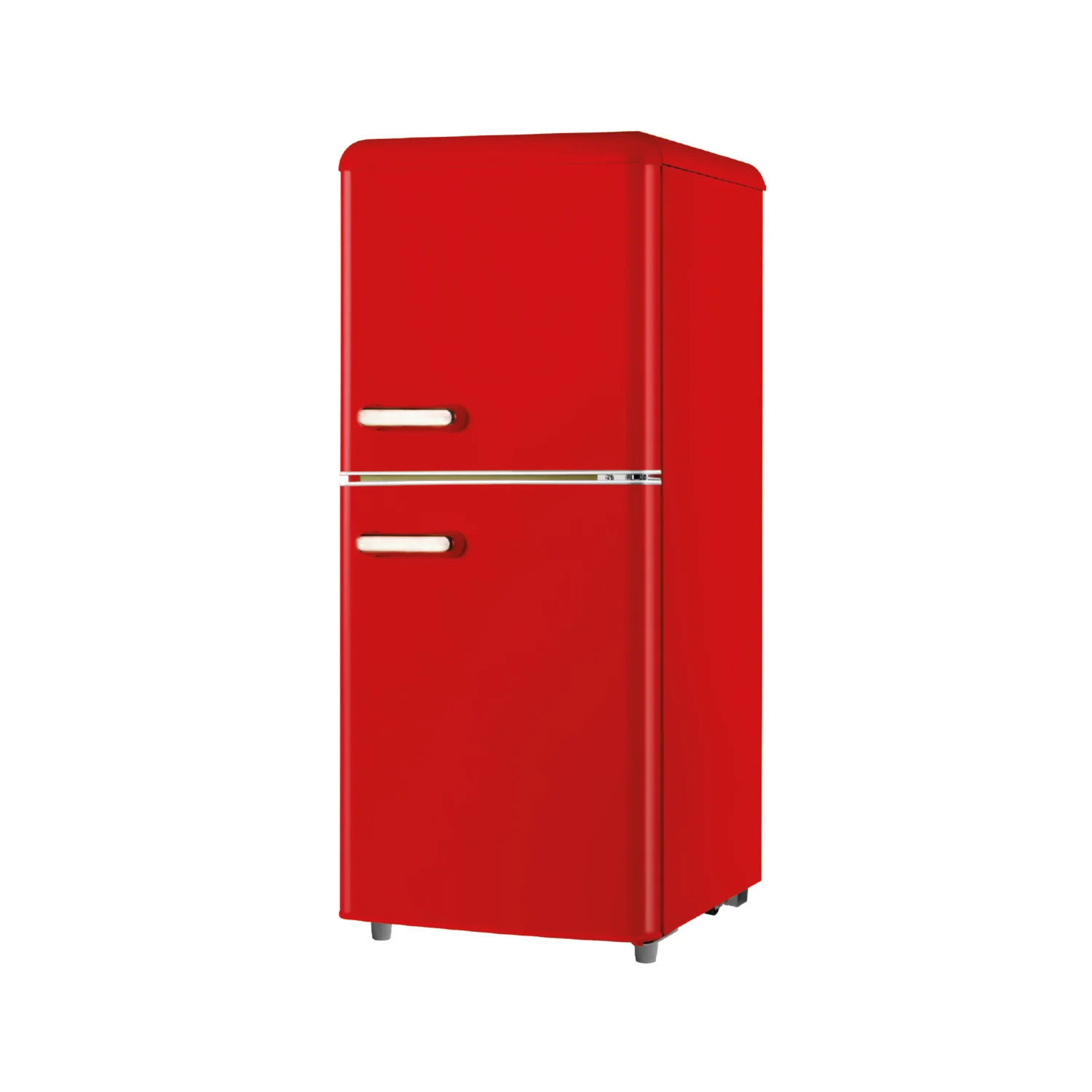 Frigorifero Doppia Porta Retro 110L Rosso – Design Vintage Raffinato e Capacità Ideale
