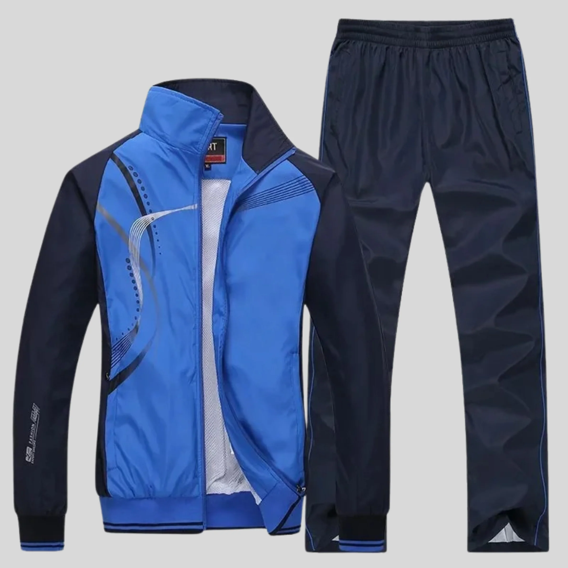 Herren Trainingsanzug | Sportanzug mit Rei?verschlussjacke und Jogginghose | Atmungsaktives Fitness Set f��r Training und Alltag