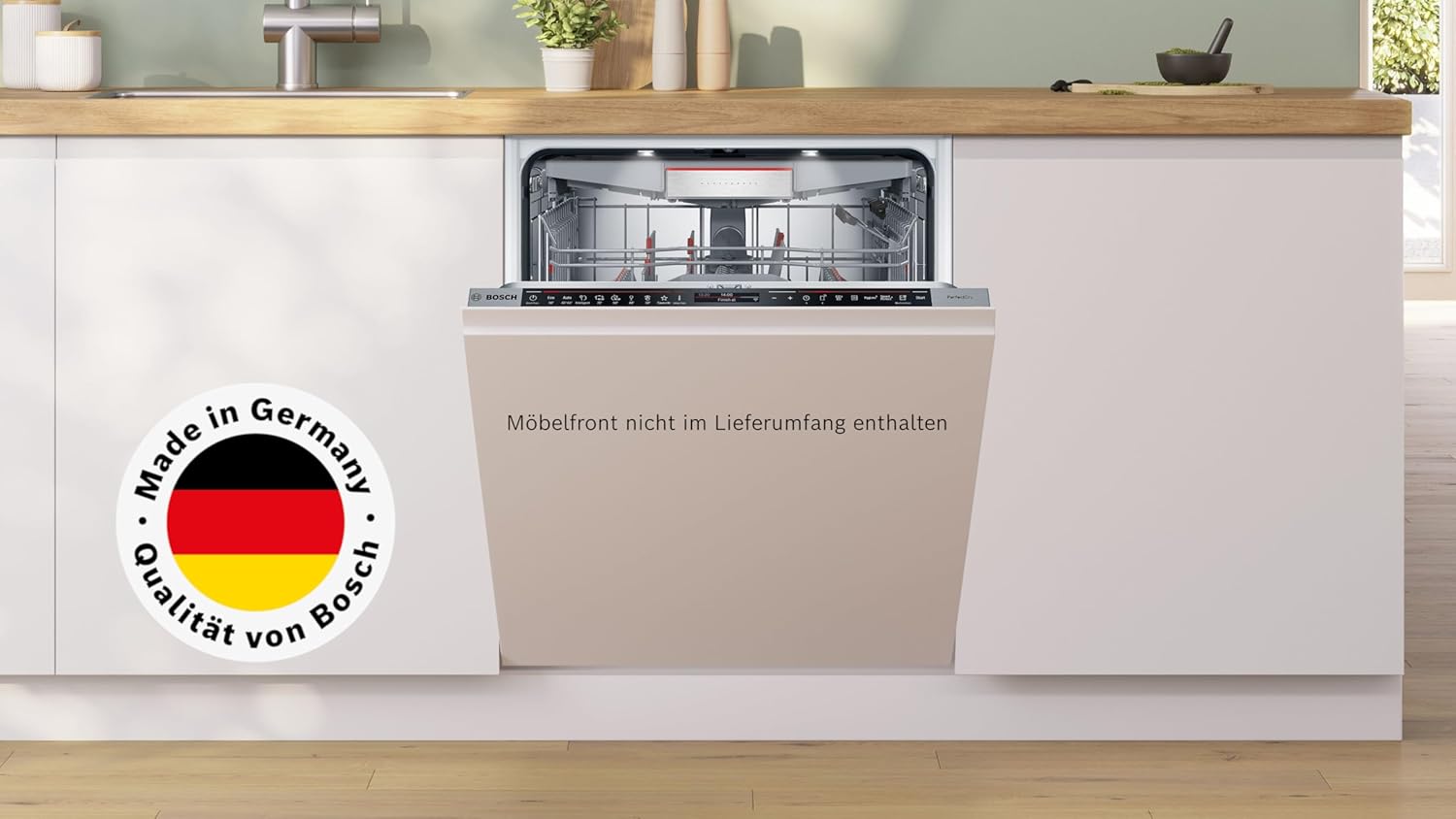 Bosch SMU4ETS08E, Serie 4, Smarter Unterbau-Geschirrspüler 60 cm, Besteckkorb, Spülmaschine mit Programmassistent, besonders Leise, höhenverstellbarer Oberkorb, Automatische Türöffnung, Edelstahl