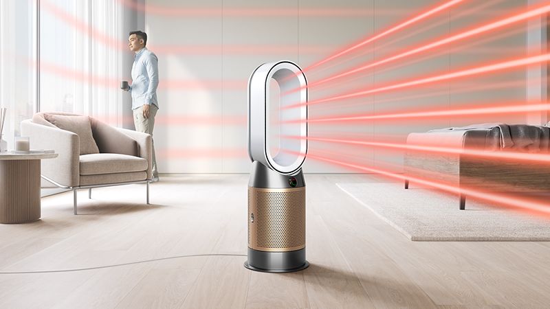 Flux d'air puissant et chauffant sortant du Purificateur Dyson Purifier Hot+Cool Formaldehyde&trade; 