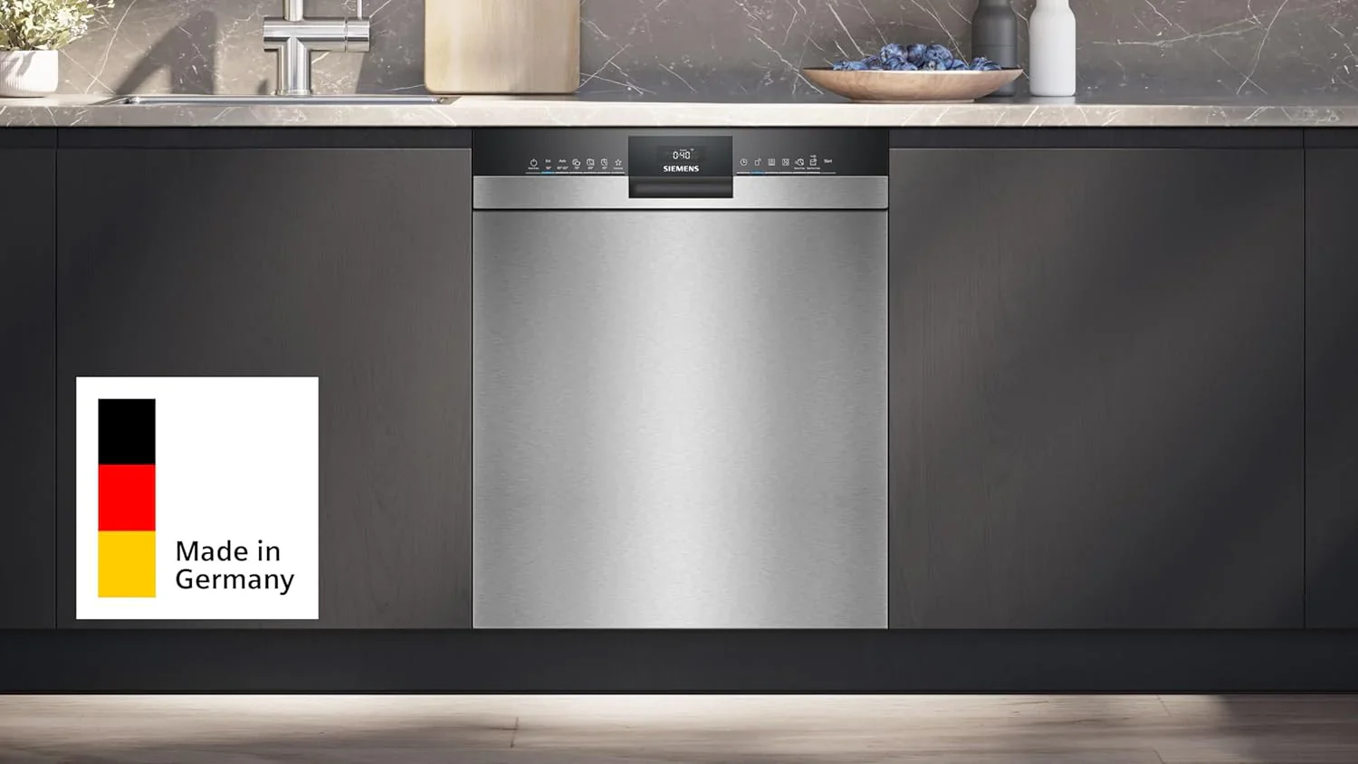 Siemens SN63EX14VE, iQ300 Smarter Geschirrsp��ler, Vollintegrierte Sp��lmaschine mit Besteckschublade, 60 cm, Auto T��r?ffnung dank autoOpen dry, Besonders leise durch iQdrive-Motor, infoLight aquaStop