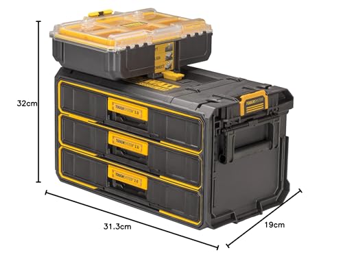 Dewalt Dwst08330 1 Unità 3 Cassetti, 3 Cassett Profondi in ABS, Compatibile con Moduli Tough System 2.0 e 1.0 : Amazon.it: Fai da te