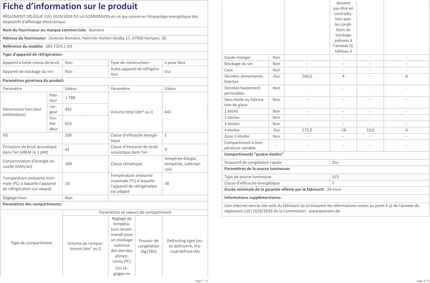 Bomann® Kühlschrank mit Gefrierfach | No-Frost Gefrierteil | 186cm Kühlschrank | 39dB | Kühl Gefrierkombination mit MultiAirflow | 320L | Kühl Gefrierkombination No-Frost | KG 7361 schwarz-inox