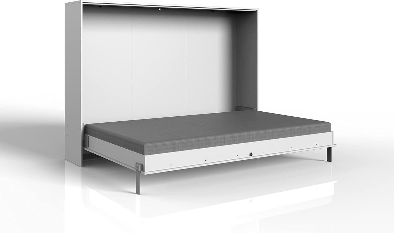Klappbett Juist – Schrankbett in Eiche San Remo oder Weiß, Made in Germany, TÜV-geprüft, in 90x200 cm, 120x200 cm und 140x200 cm, Jugendbett oder Gästebett (140 x 200 cm in Weiß)