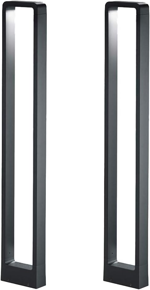 meineWunschleuchte 2er SET moderne Wegeleuchten aus Aluminium Anthrazit, Höhe 100cm