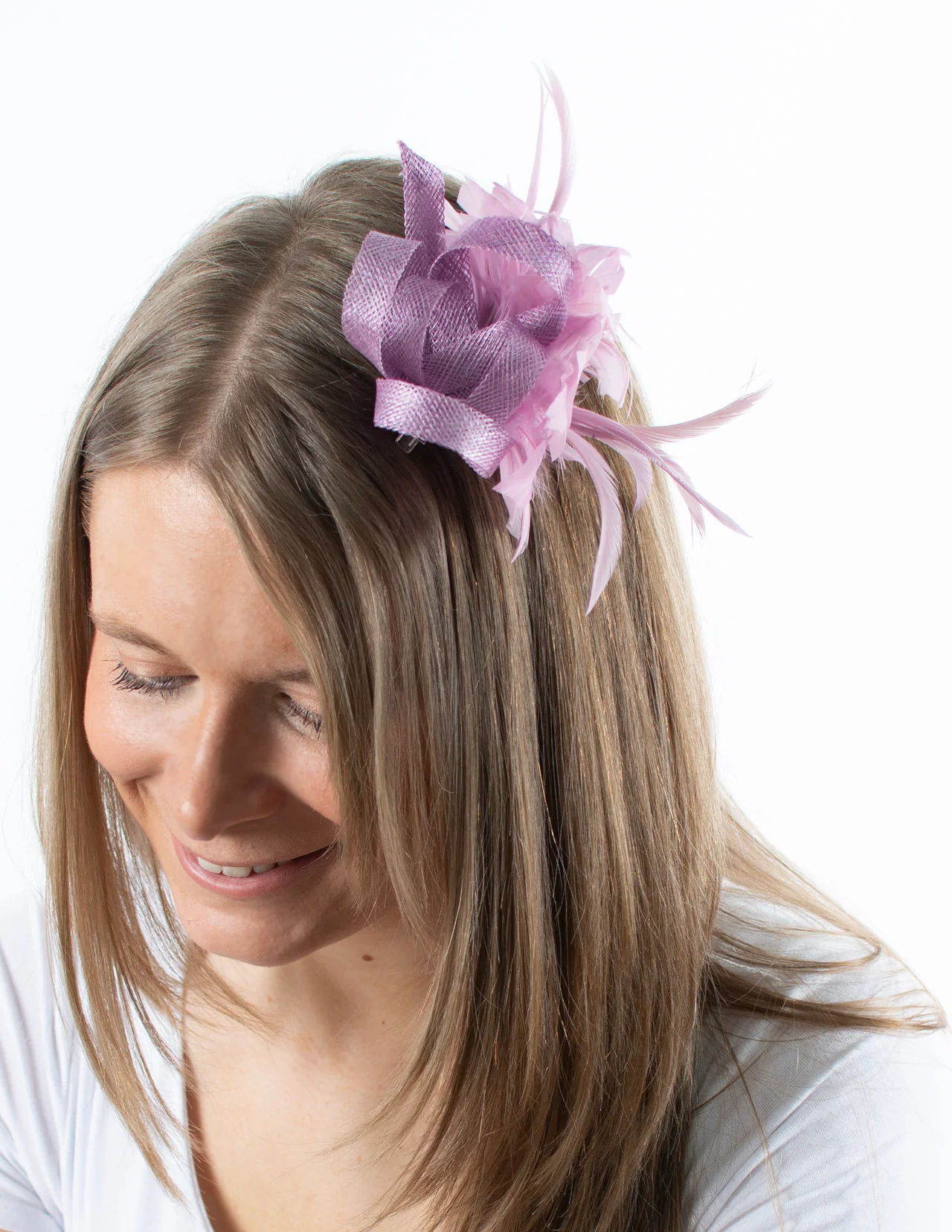 Fascinator | Small Feather Brooch | Lilac