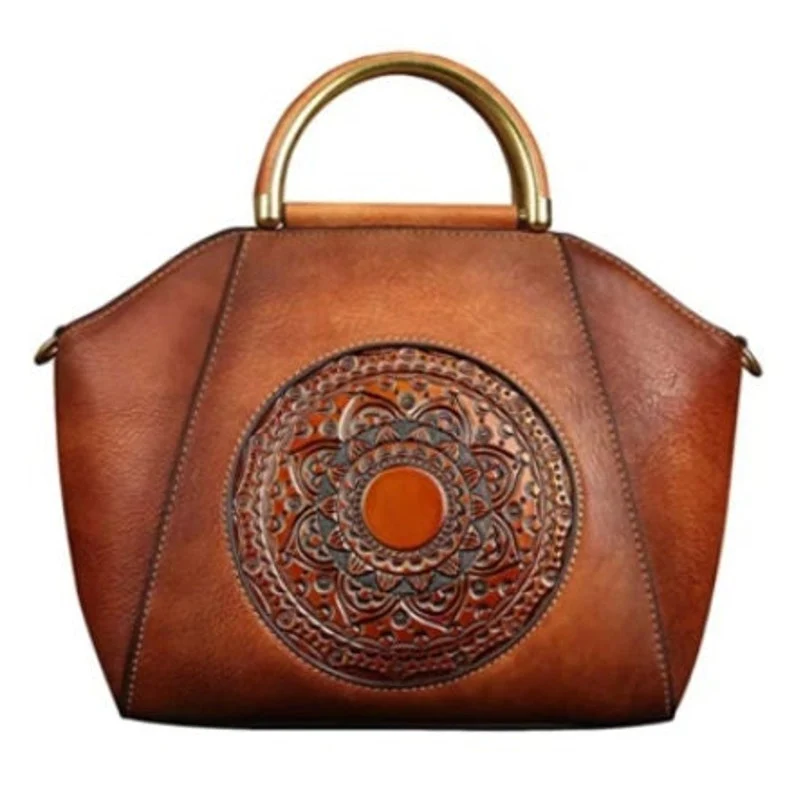 Genuine Leather Handbags for Women Retro Crossbody Bag