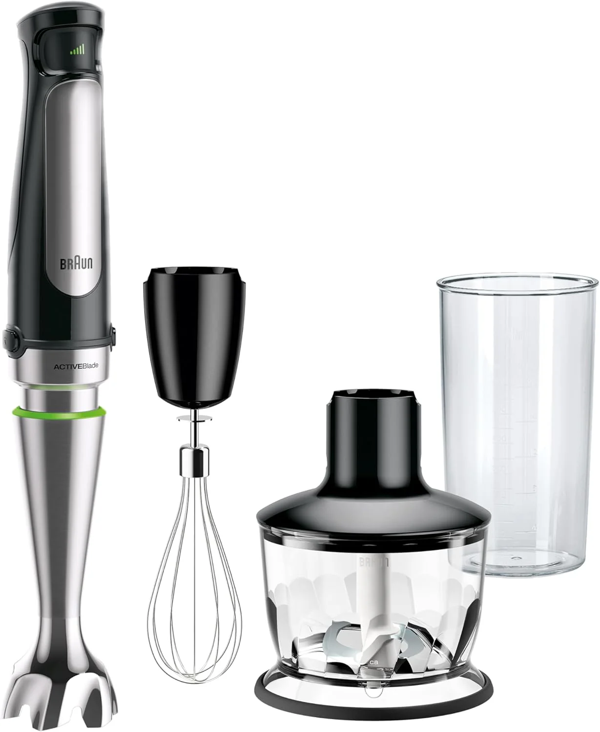 Braun MultiQuick 7 3-in-1 Immersion Blender with Food Processor 锟�?Powerful Handheld Electric Stick Blender - Emulsifier for Chopping. Beating & Whisking - Ideal for Soup. Puree. Smoothies & More