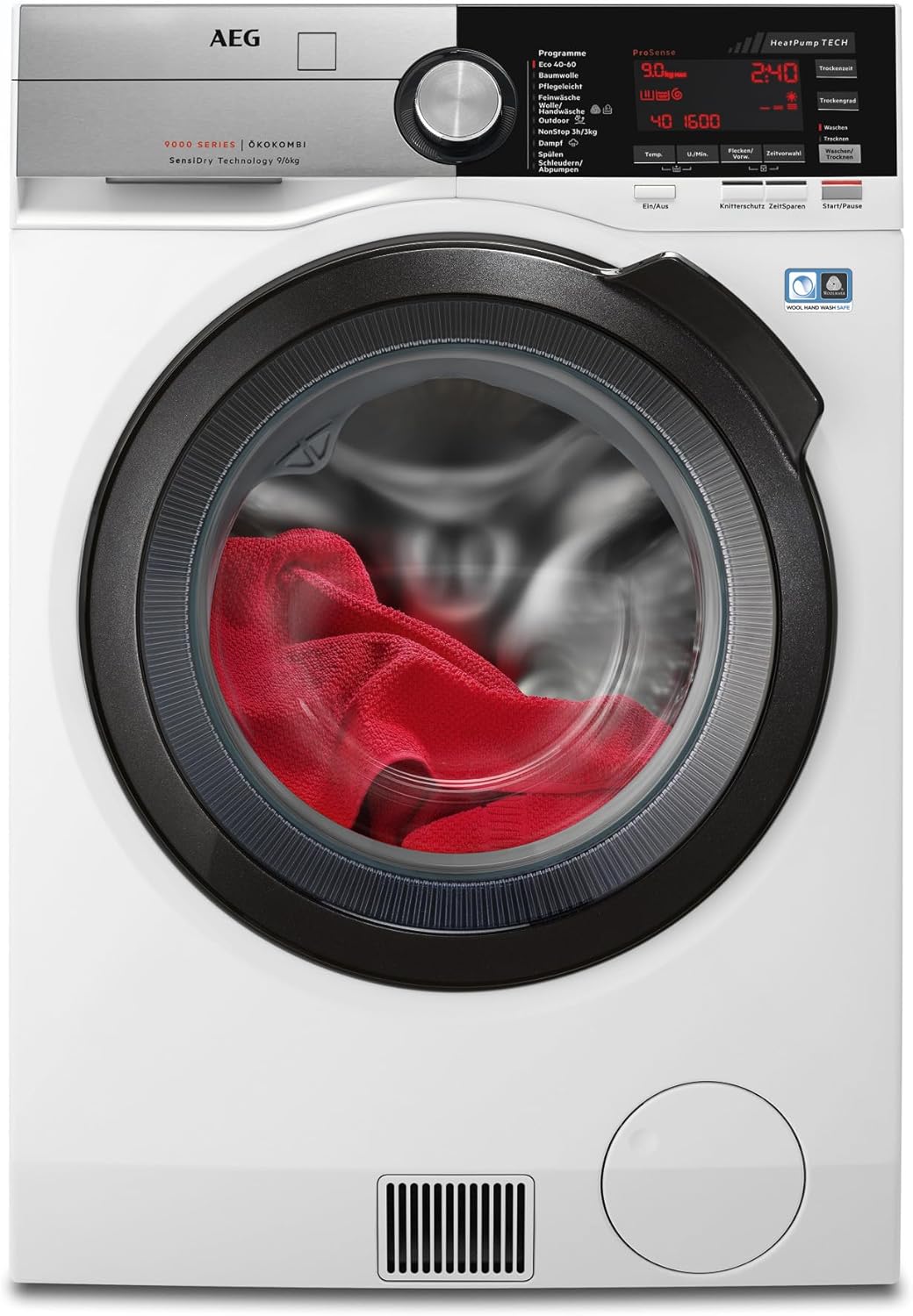 AEG L7WBA60680 Waschtrockner / DualSense - schonende Pflege / 8 kg Waschen / 5 kg Trocknen / D / energiesparend / Mengenautomatik / Nachlegefunktion / ProSteam - Auffrischfunktion / 1600 U/min