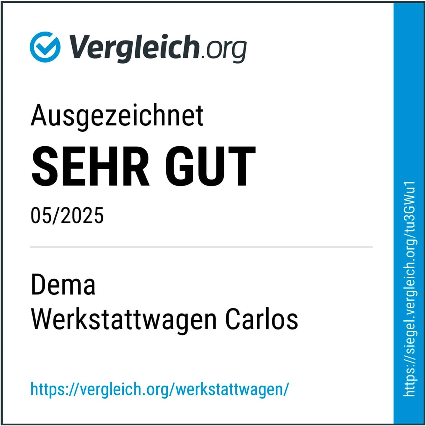 DEMA Werkstattwagen Carlos – 7 Schubladen, pulverbeschichtet, breite Lenkrollen mit Bremsen, Arbeitsplatte, Zylinderschloss – Robuster Werkzeugwagen für Werkstatt und Garage