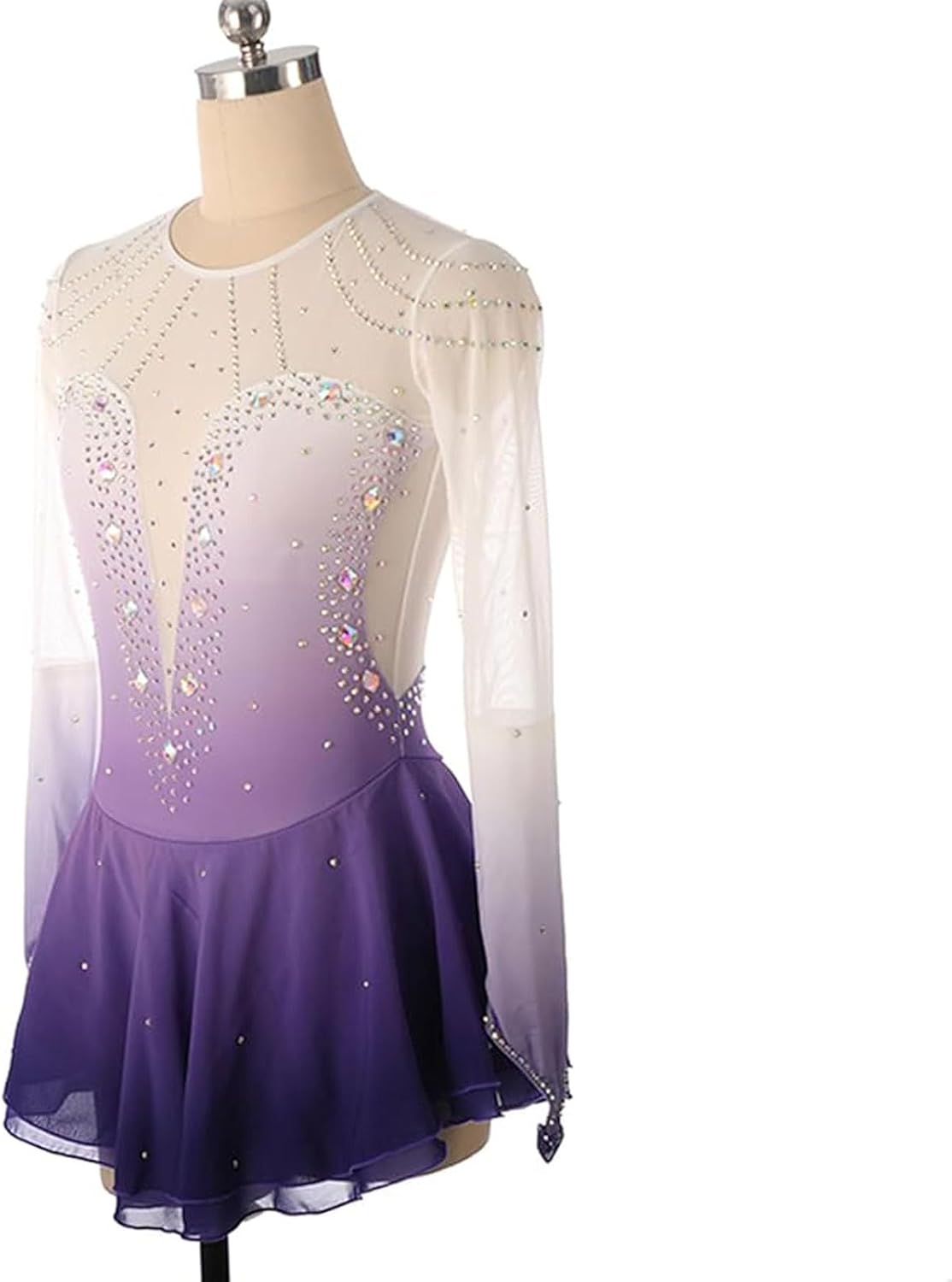 Mädchen Professional Eiskunstlauf Wettbewerb Kleid Elegant Eislauf Rock für Leistung Ballett Gymnastik Tanzkleidung Rollschuh Tanzkleidung
