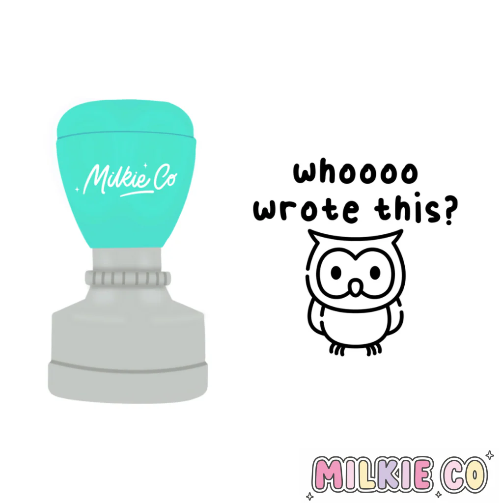 'Whooo wrote this' Stamp (Modern)