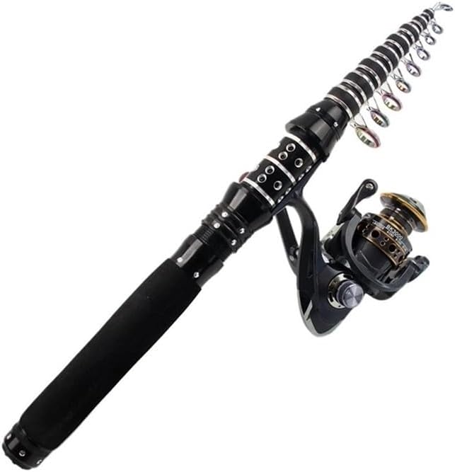 Angelrute, Ruten- und Rollenkombinationen, tragbar, aus Carbon, tragbar, Teleskoar, aus Carbon, tragbar, Teleskoprute, Rollen, Vara de Pesca, mit Molinete, Angelrute (3,0 m Rute, 3000 Rolle)