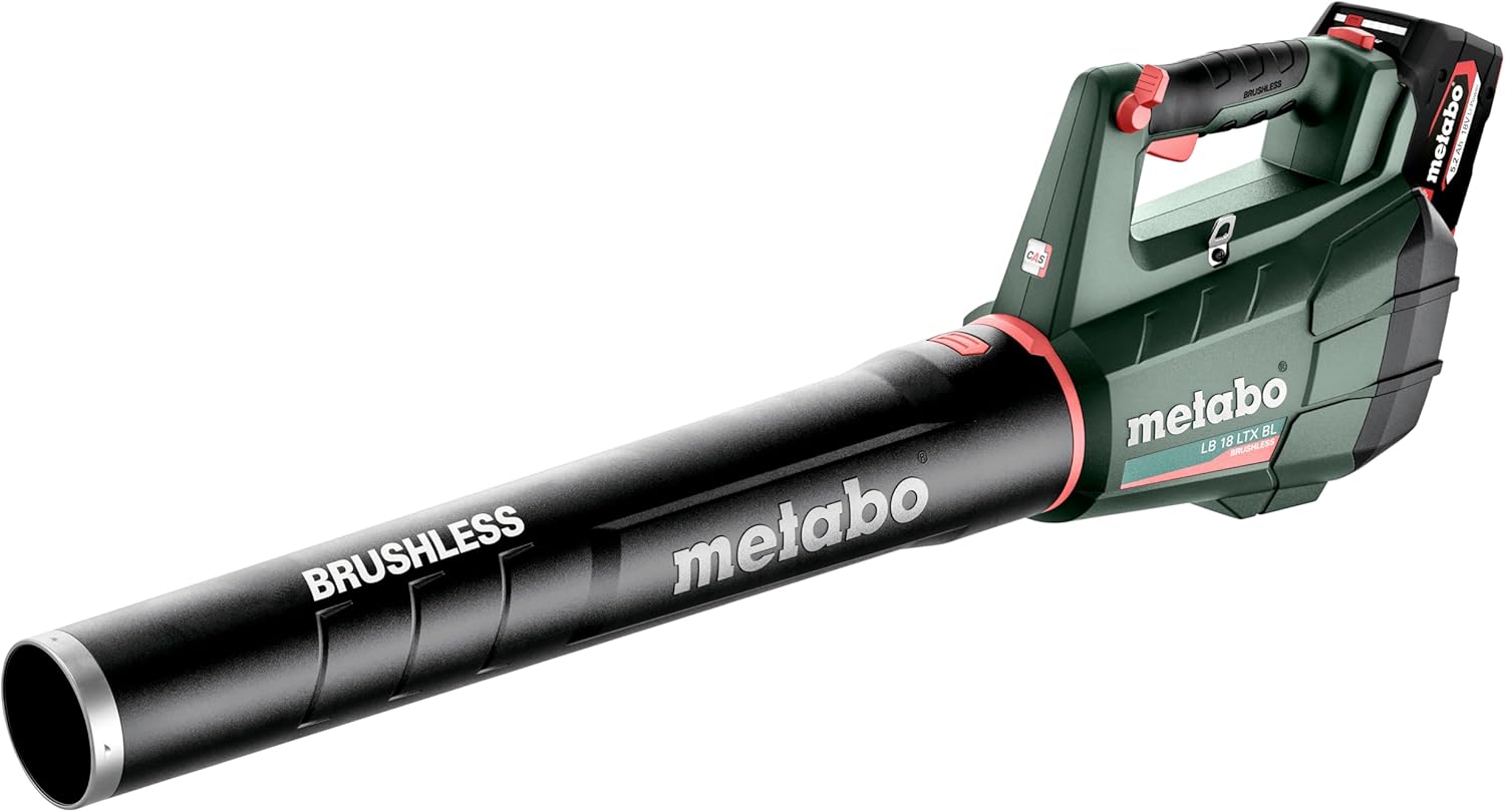 metabo Akku-Laubbläser LB 18 LTX BL – 601607850 – 18 V – Leiser Akku-Laubbläser mit starkem Motor und konstanter Blaskraft – Ohne Akku und Ladegerät, Grün
