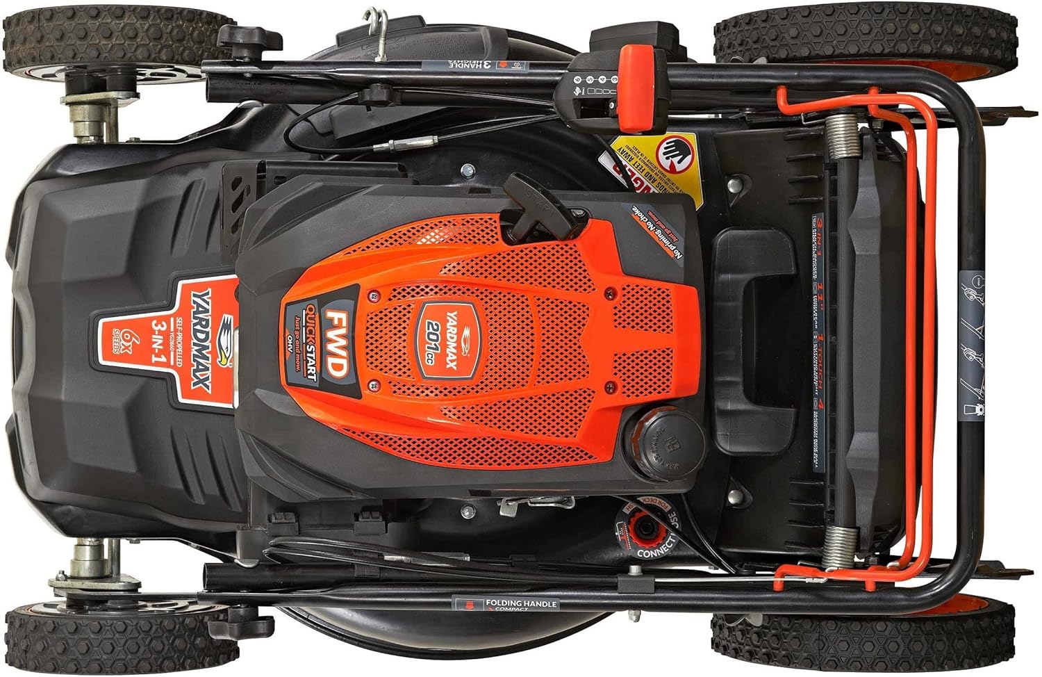 YARDMAX 22 in. 201cc Select PACE 6 Speed CVT High Wheel FWD 3-in-1 Gas Walk