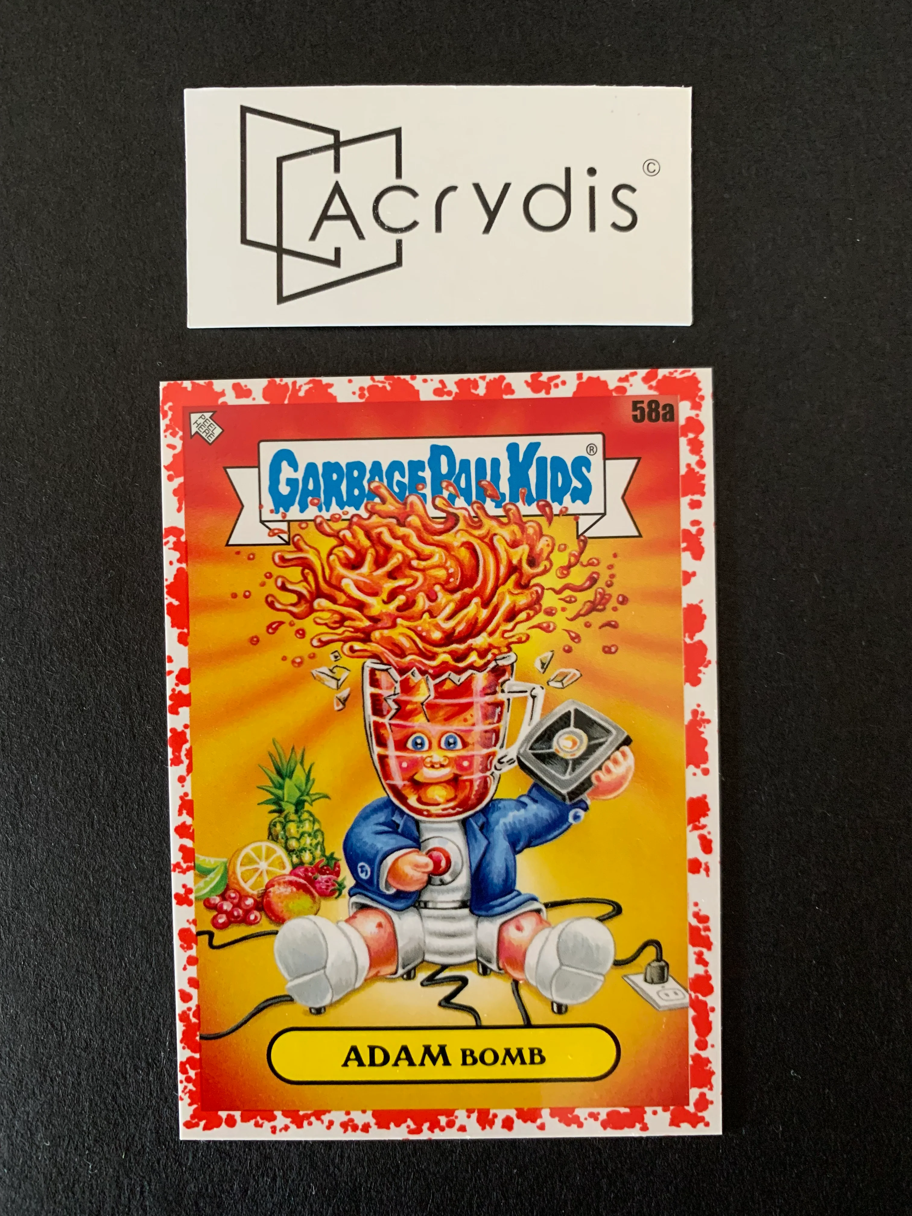 Garbage Pail Kids | Adam Bomb 58a | Red Parallel 74/75 | Food Fight | NM-M
