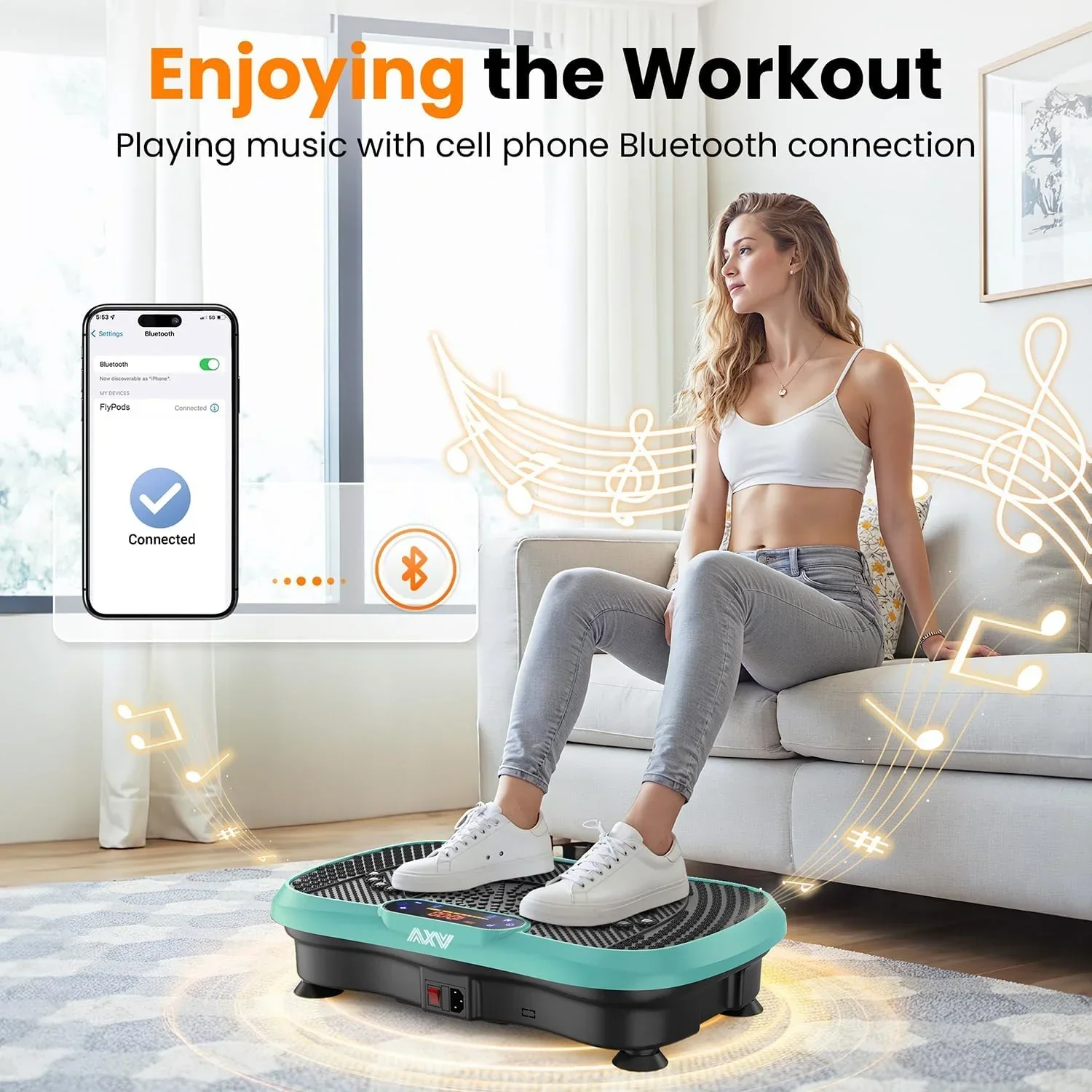 AXV Vibration Plate Fitness Platform Trainer Suitable for men and women to lose weight