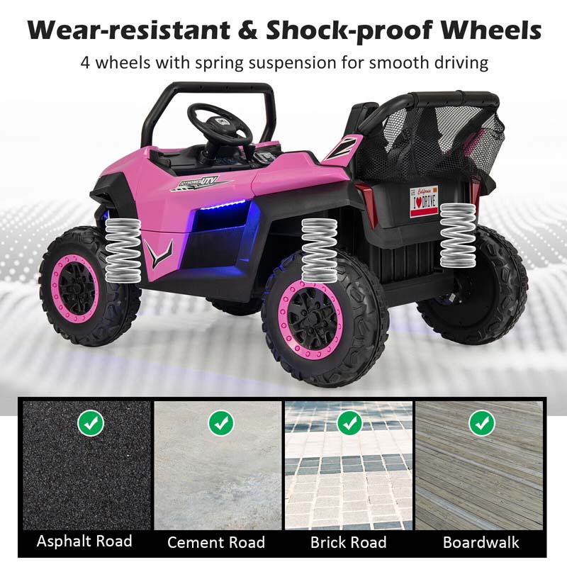 Eletriclife 12V 2-Seater Kids Ride On UTV RC Electric Vehicle Suspension