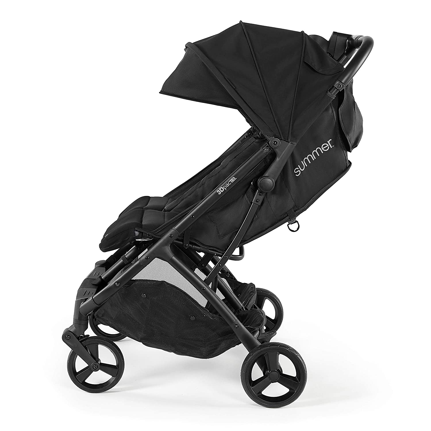 3Dpac CS+ Double Stroller Black ?C Car Seat Compatible Baby Stroller ?C Lightweight Stroller with Convenient One-Hand Fold