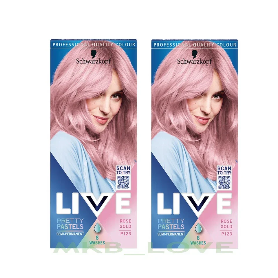 2x Schwarzkopf LIVE Semi-Permanent Hair Colour a?? Vegan, Intense & Conditioning | Select Shade