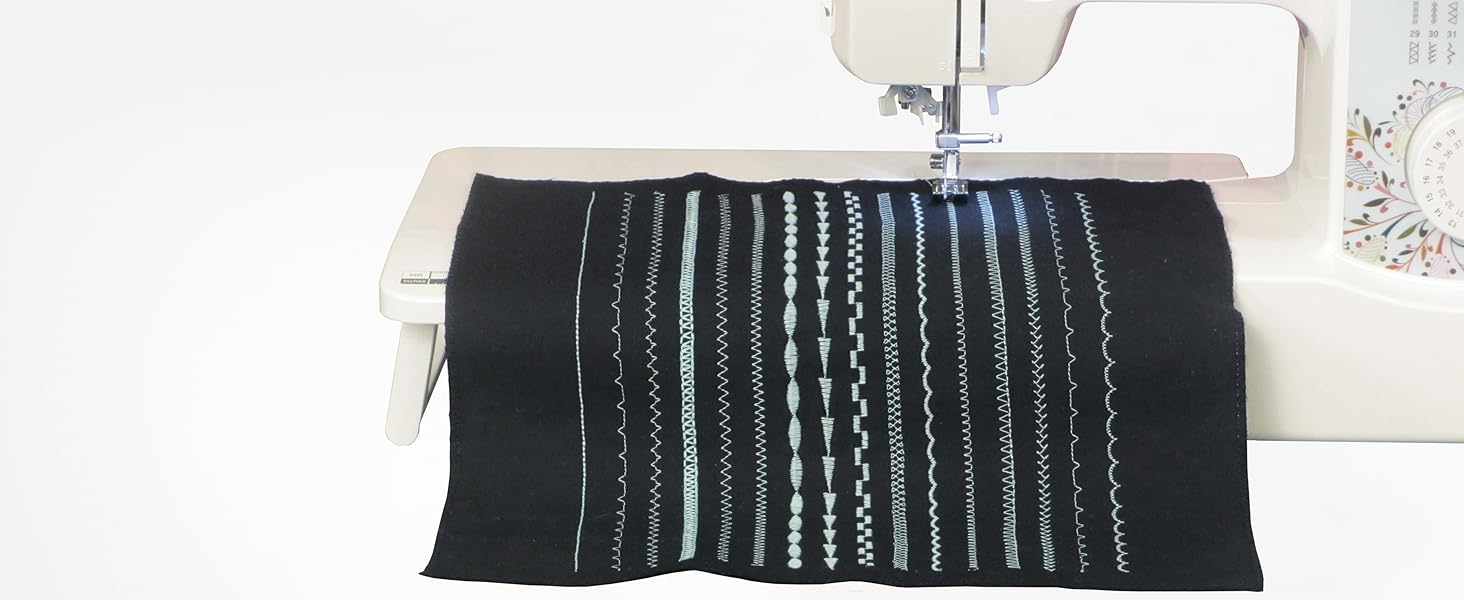 37 Unique Built-in Utility & Decorative Stitches