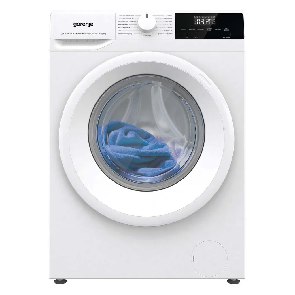 Gorenje was-droogcombinatie 8/5 kg, 1400 tpm, stoomfunctie W3D2A854ADPS/DE