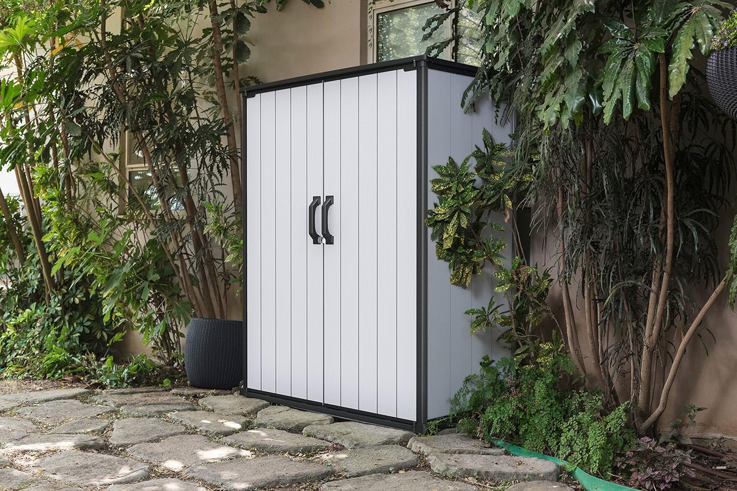 Keterbox Premier Tall, 1400l Fassungsvermögen, Außenmaße (BxHxT): 140 x 170 x 73,6 cm, wasserdicht, wetterfest