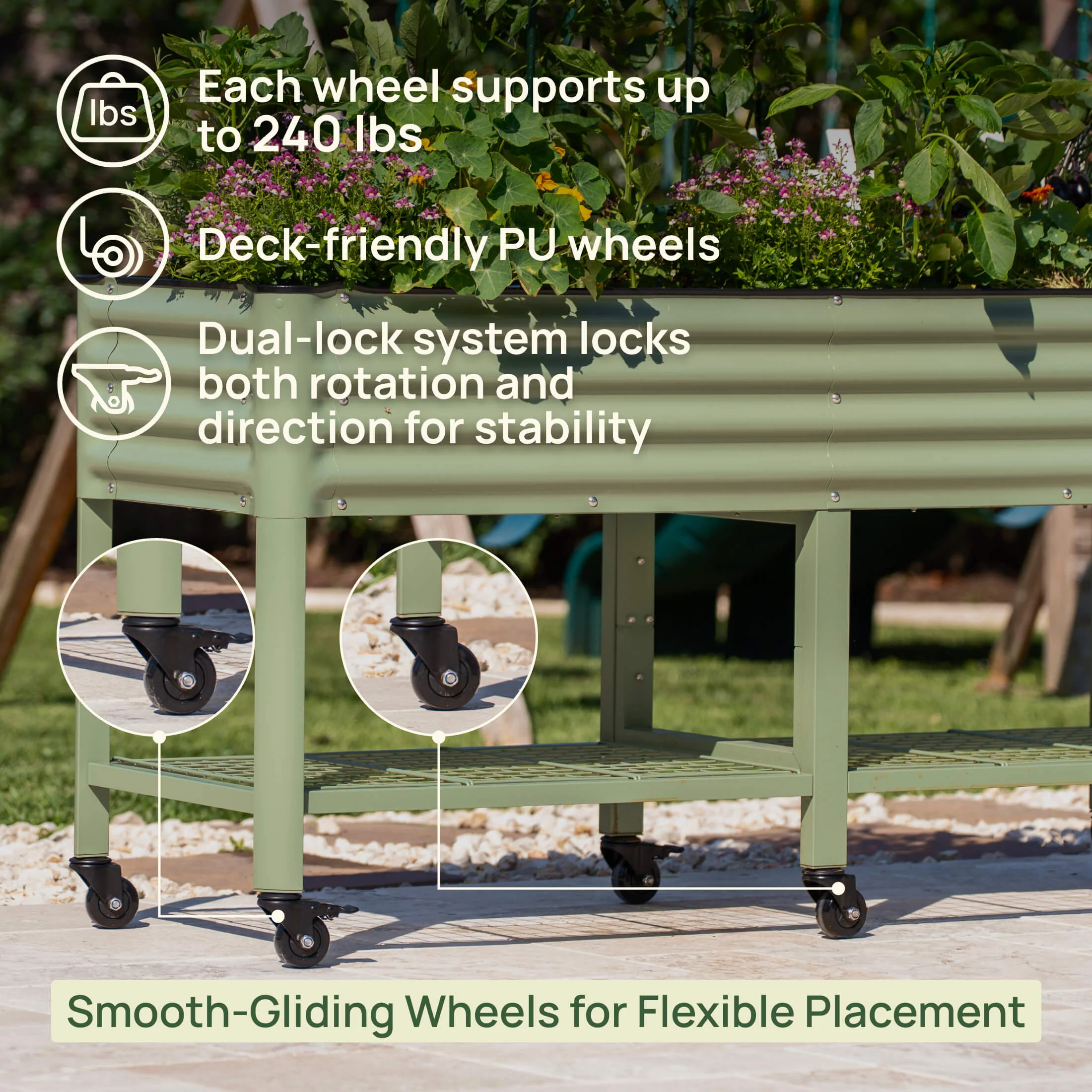 Verhoogde tuinbak �C V-serie 2' x 8'