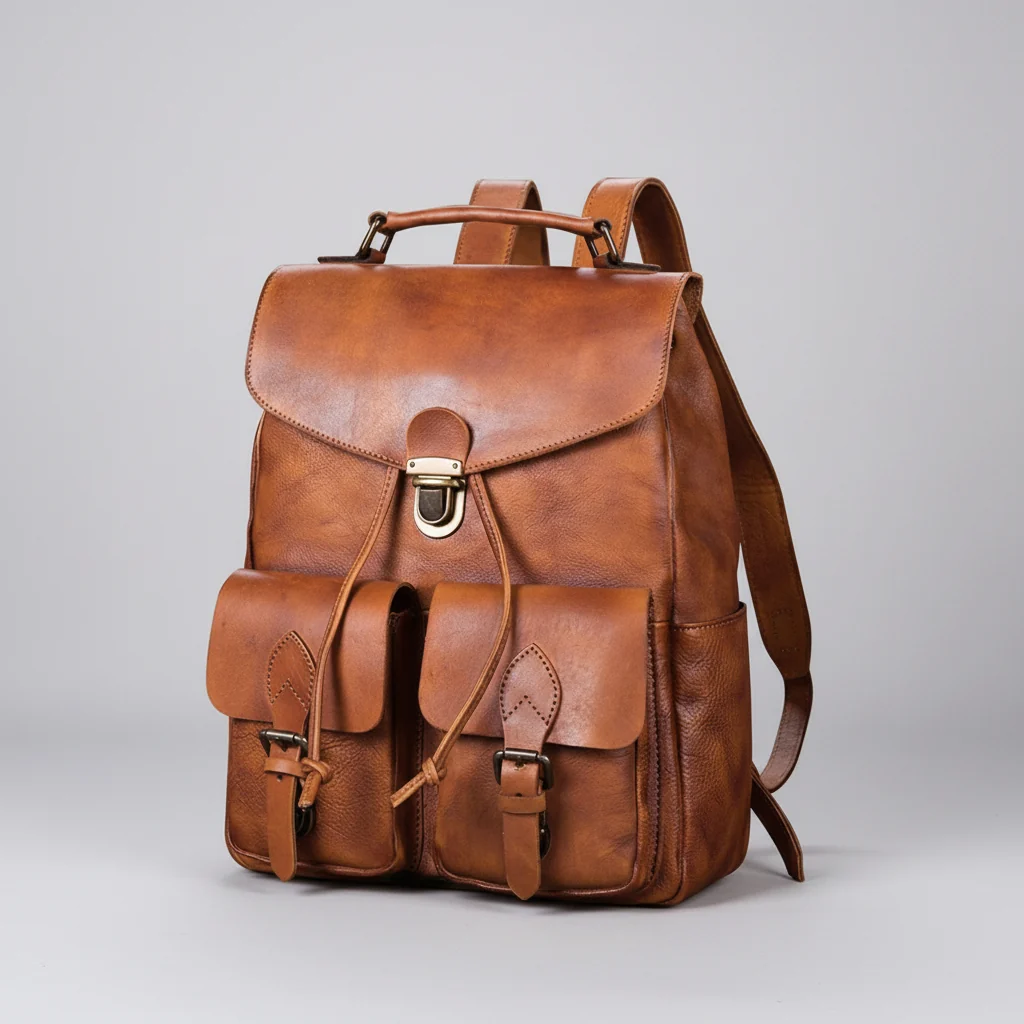 Funky Womens Square Genuine Leather Backpack Purse 14
