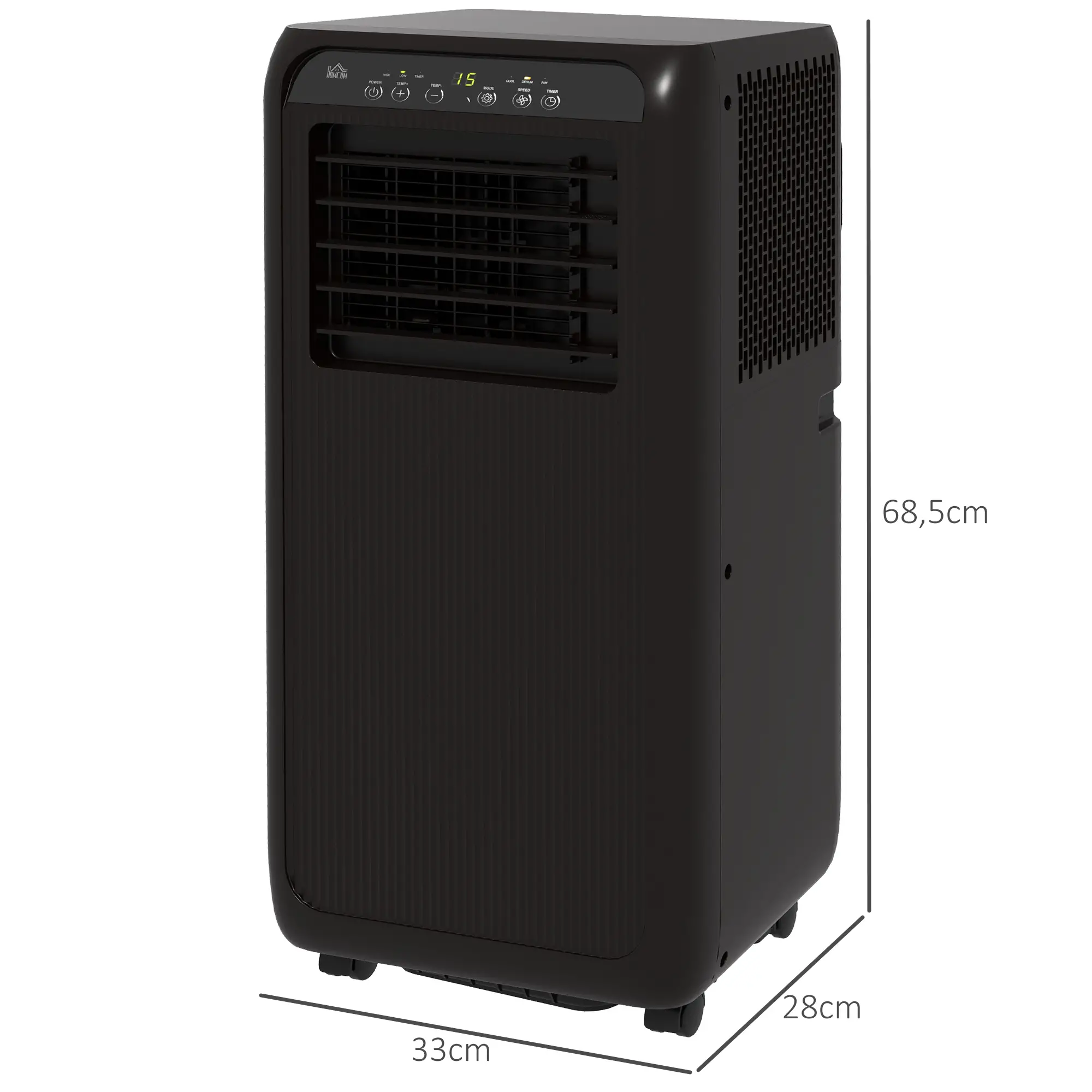 HOMCOM Mobiele Airco 3-in-1 9000 BTU Timer Afstandsbediening