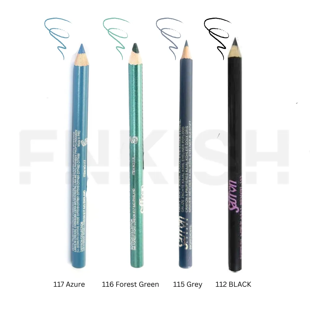 Saffron Eyeliner Pencil Soft Kohl Kajal - Grey Soft Kohl