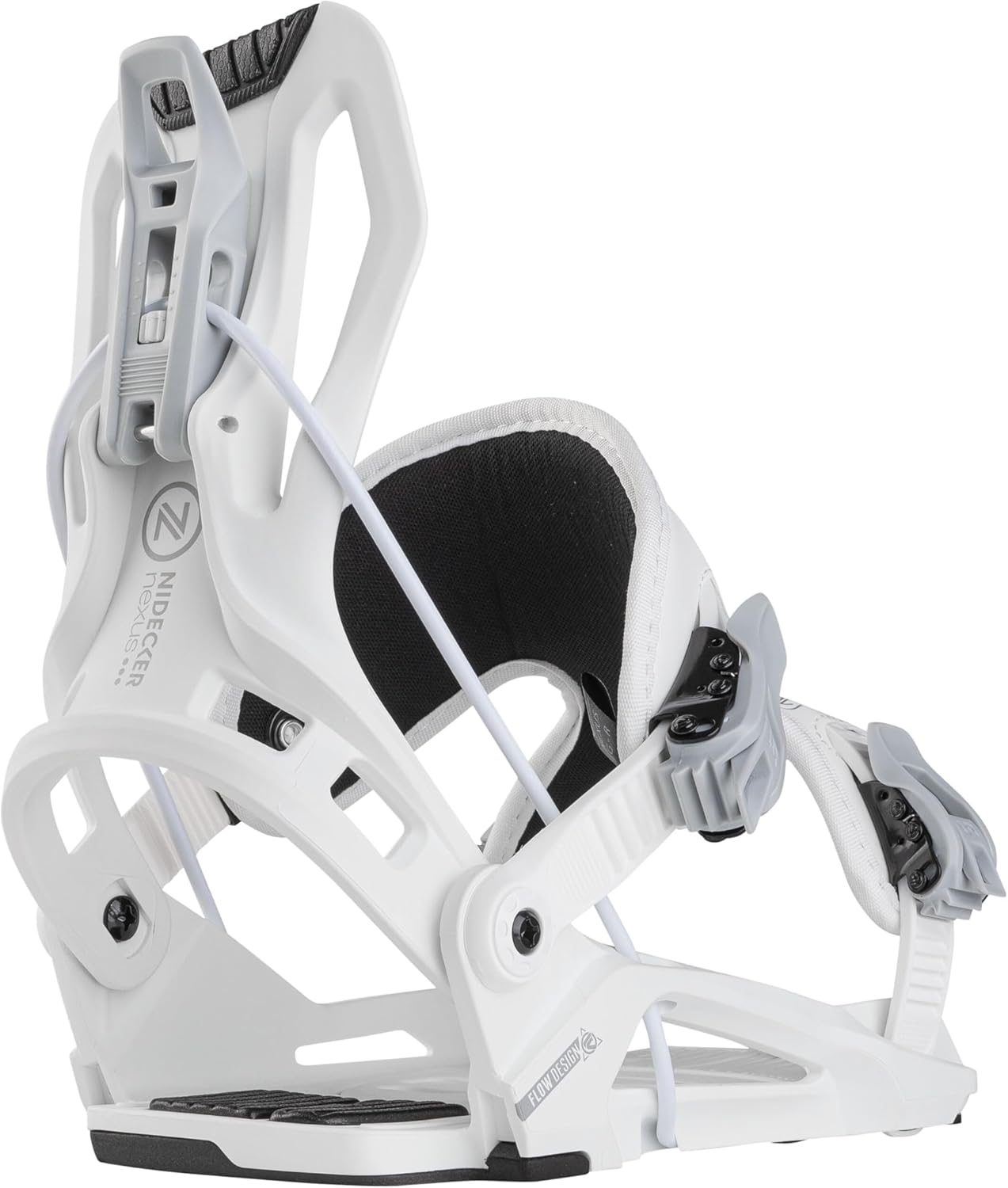 Nidecker Flow Nexus Snowboard Bindung Komfortabler All-Mountain Flex mit glasgefüllter Nylon-Grundplatte