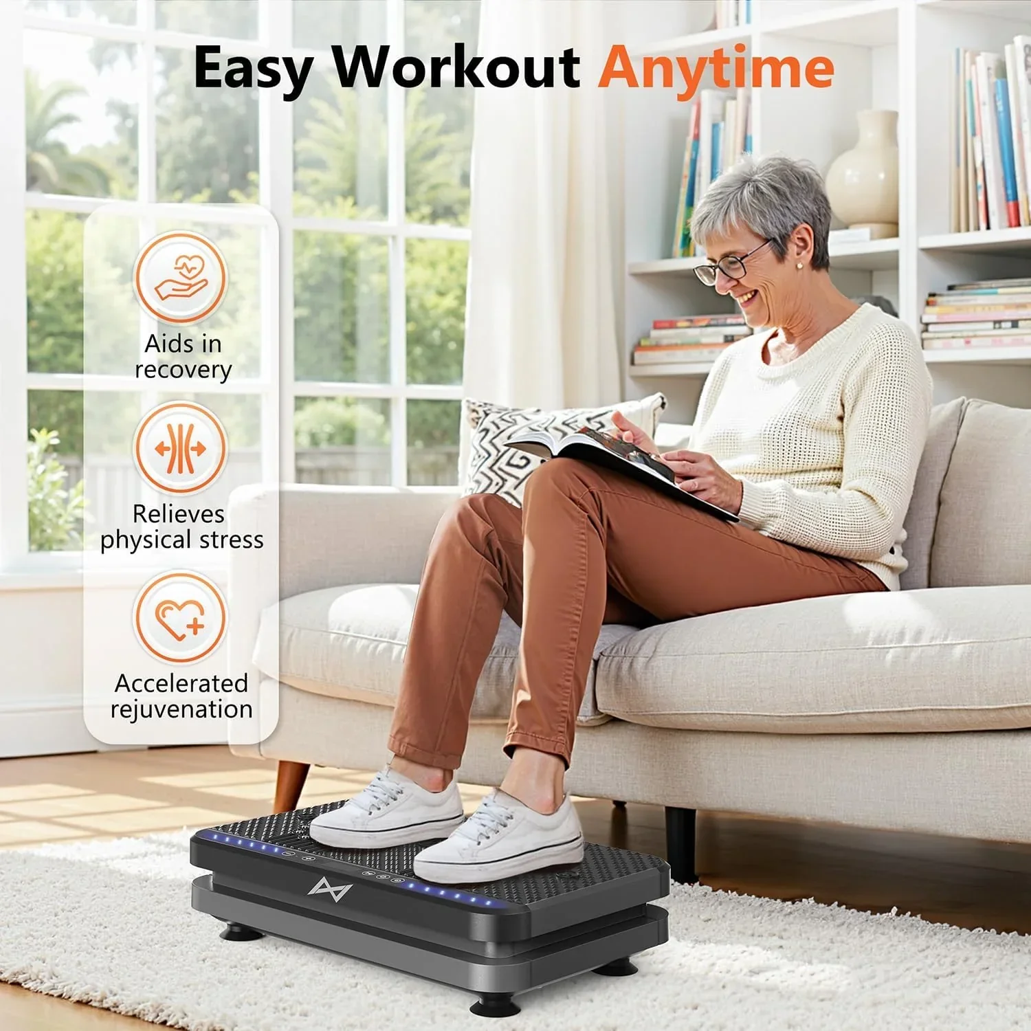 AXV Vibration Plate Fitness Platform Trainer Suitable for men and women to lose weight