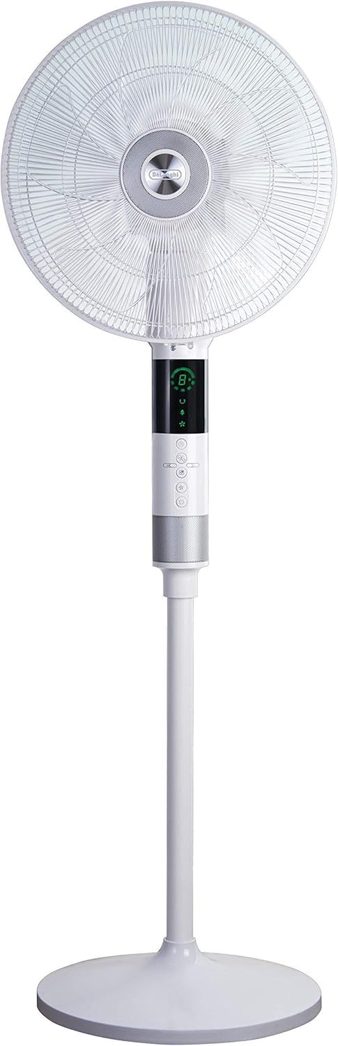 De'Longhi 360�� Oscillating Pedestal Cooling Fan, White