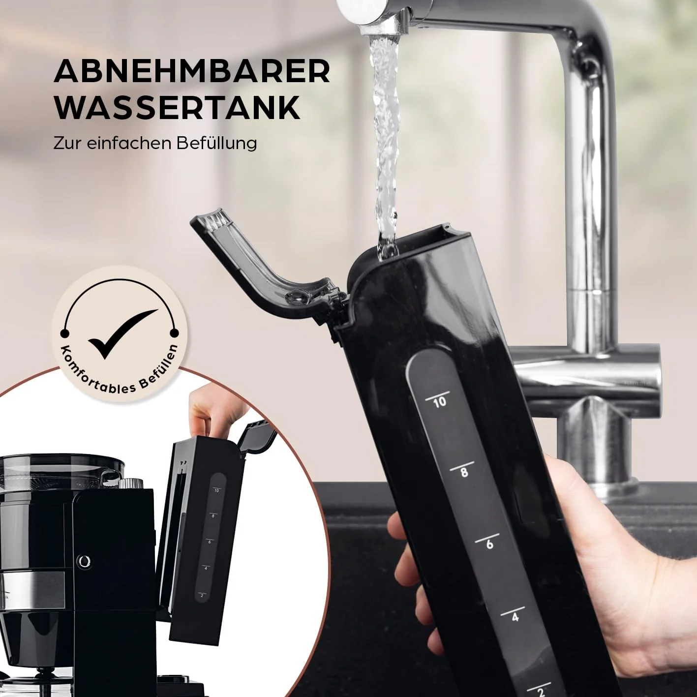 Barista filterkoffiezetapparaat met verstelbare molen & thermoskan | Warmhoudfunctie, 24-uurs timer & permanent filter | Voor 10 koppen koffie | Koffiezetapparaat voor bonen & poeder [roestvrij staal]