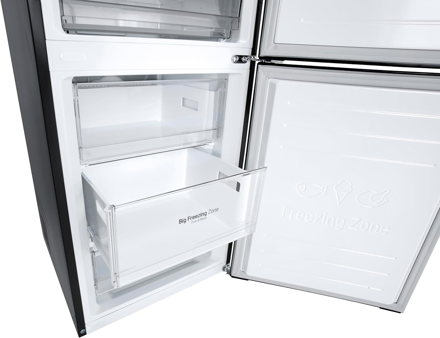 LG GBP62MCNAC Kühl-Gefrierkombi – 384 L, Energieeffizienz A, Total NoFrost, DoorCooling+, niedriger Geräuschpegel, modernes Design in Anthrazit Schwarz, 59,5 x 67,5 x 203 cm