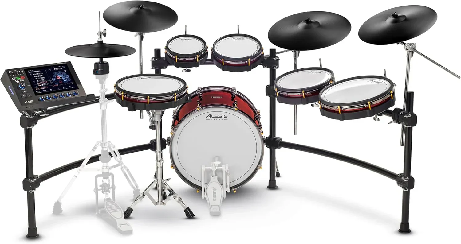 Alison Strata Prime Electronic Drum Set with Touch Screen Dual Area Grid Head