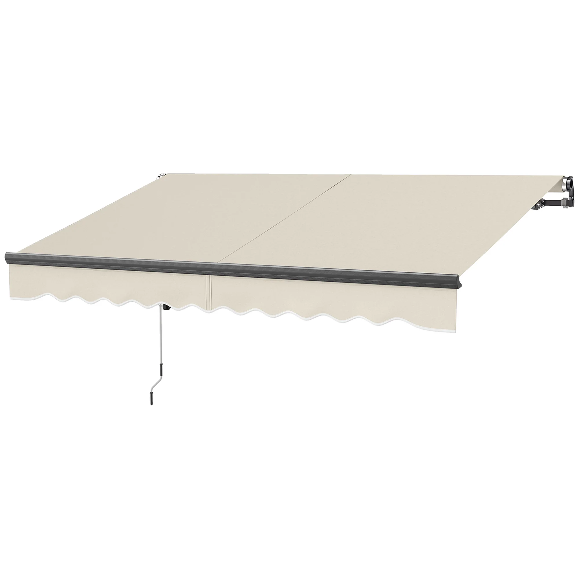 2025 3 x 2,5 m Elektrisch Zonnescherm met Afstandsbediening voor Tuin, Terras, Deur en Raam, Beige