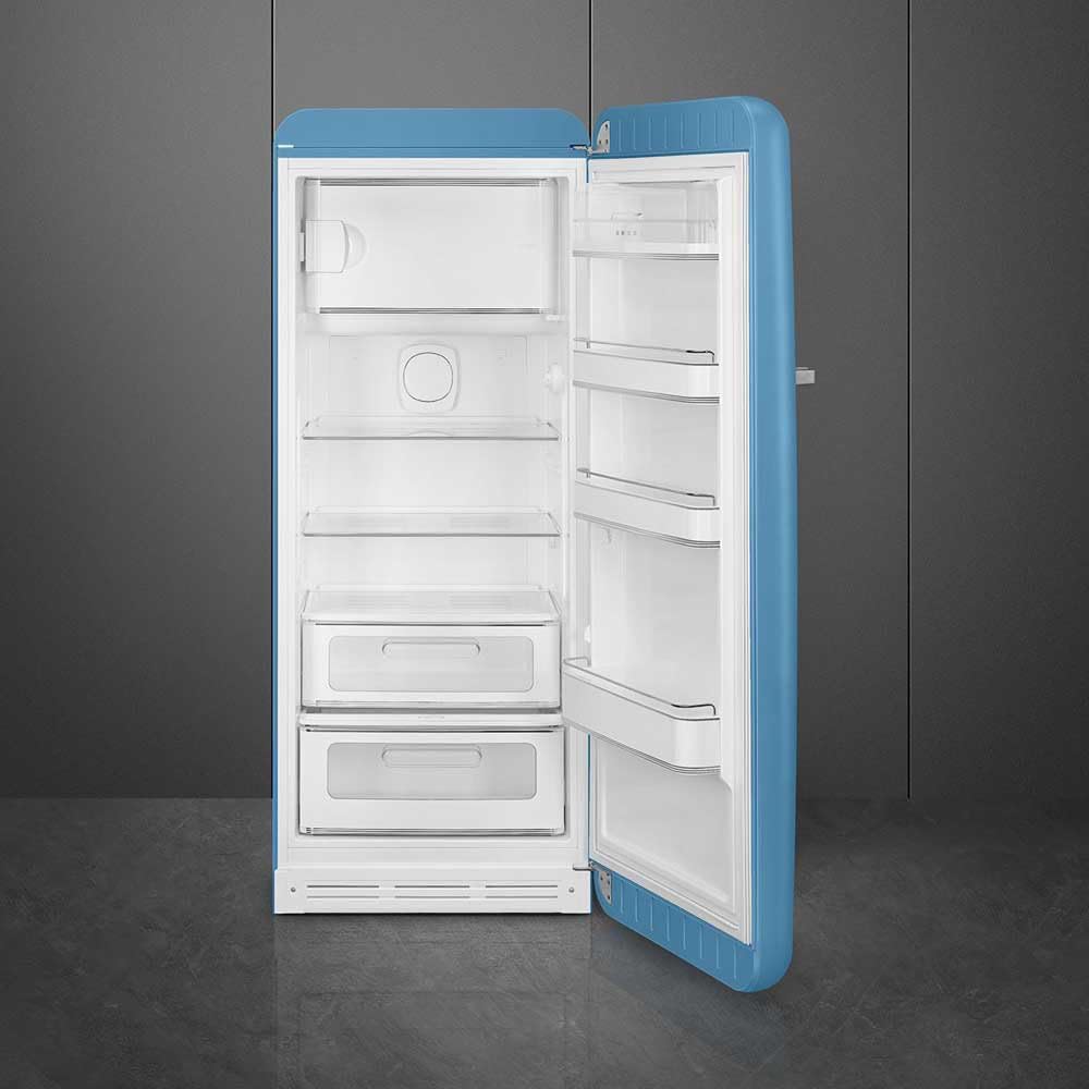 Smeg Kühlschrank 1 Tür, 244 Liter, Energieeffizienzklasse D, 50's Style, Light Blue, Charnieren Rechts
