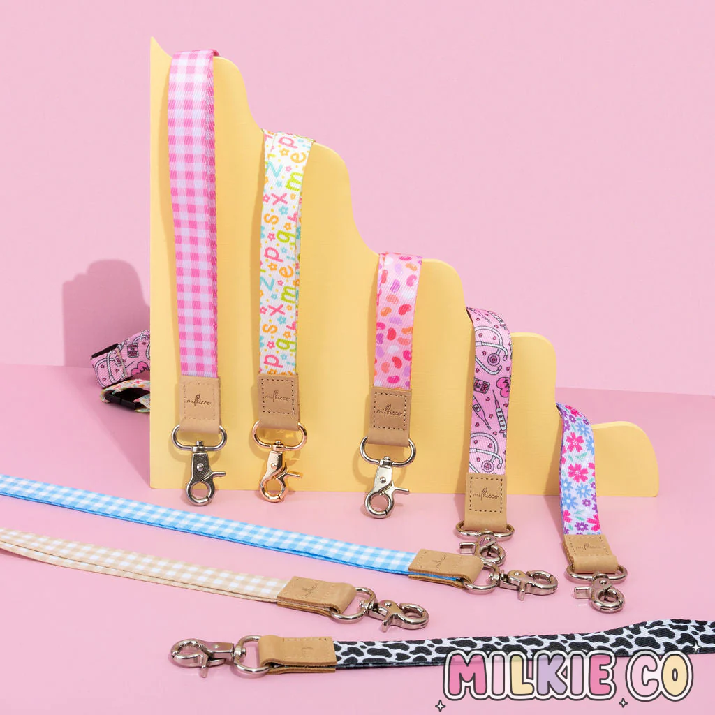 Sunshine Gingham Fabric Lanyard