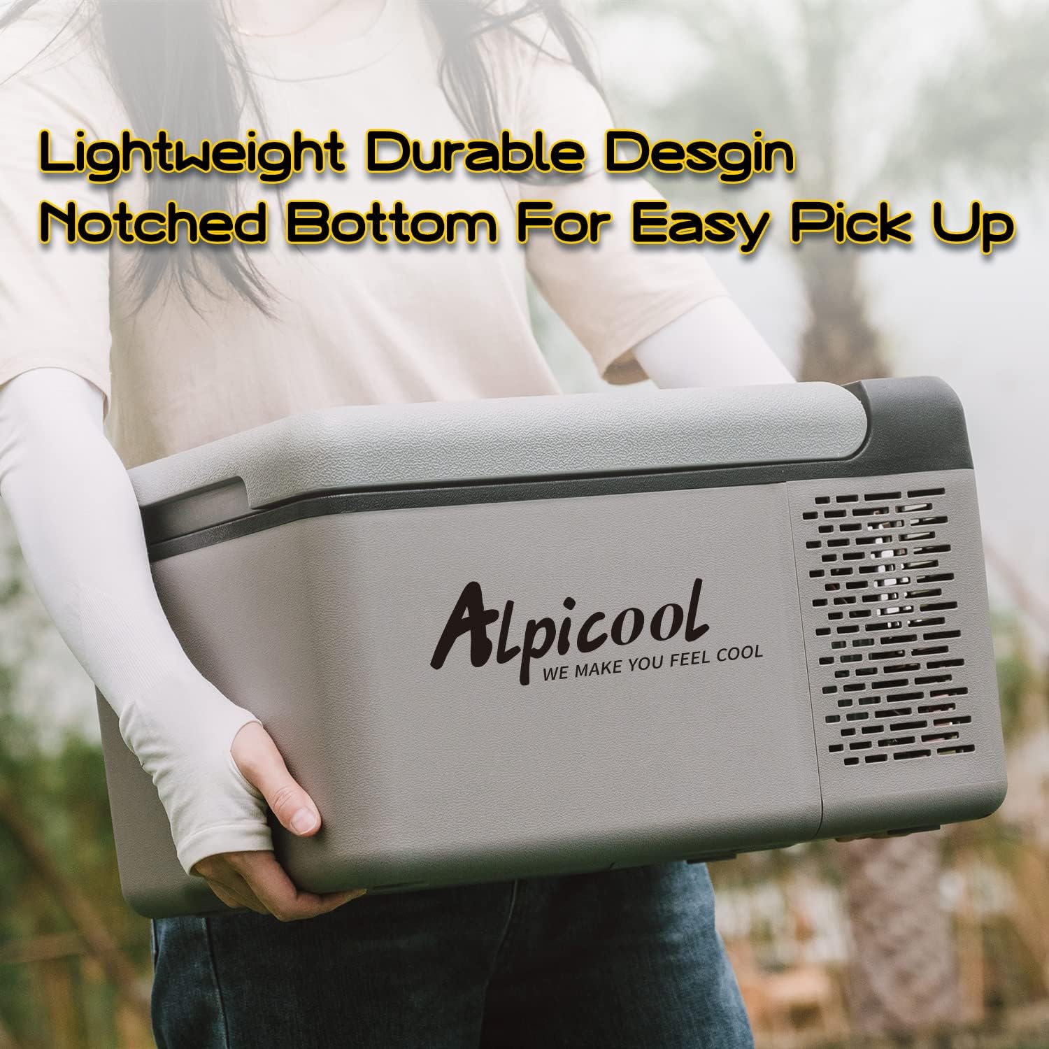 Alpicool C12 12L Cool Box 12 V Mini Fridge Electric Compressor Car Fridge Camping Freezer Box Small Portable for Car, Truck, Boat, RV with USB Connection