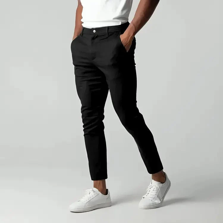 Herren Chino Hose mit Stretch | Elastische Stoffhose f��r Sommer und Freizeit | Atmungsaktive Hose im Tapered Fit Schnitt