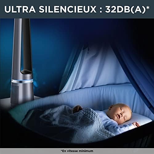 Rowenta QU5062 Eclipse 3in1 Luftreiniger | Heizlüfter | Ventilator | filtert 99,9% der Partikel | für 30 m2 Raumgre | schnelle Heizung bis zu 35°C | automatischer Tag- und Nachtmodus | Schwarz/Grau